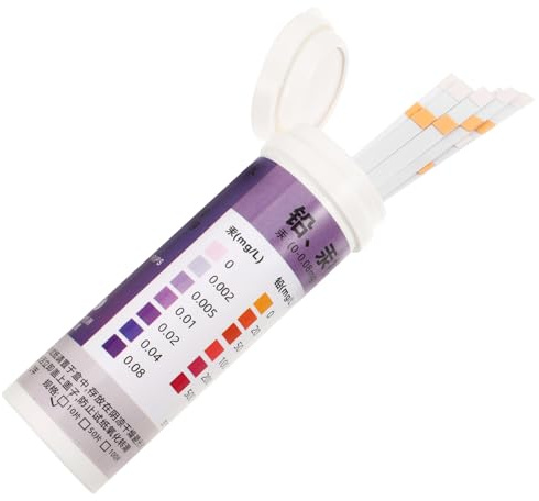 MAGICLULU Kit De Test De Métaux Lourds Pour Eau Potable Et Soins Peau, 10 Bandes De Papier Test Rapide Pour Et Mercure, Analyse Fiable Qualité De L'eau Domestique