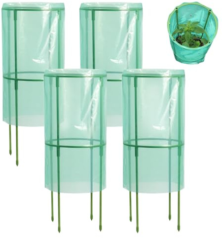 Stibtmr Cloches de Jardin | Cloches pour et de Jardin - 4 Pièces Réutilisables Résistantes au Vent et au Gel pour Fleurs Fruits Vergers Plates-Bandes Surélevées et Myrtilliers
