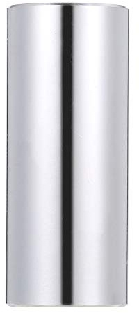 Fafeicy Stainless Steel Guitar Slide, Clear Glass Slide with Seamless Boron Silicate for Banjo Ukulele, Superior Sustain, Bright Sound for Rich Timbre (Silver)
