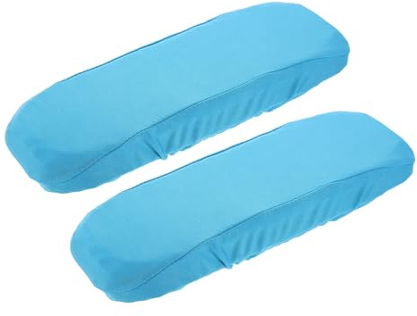QUARKZMAN Funda para Reposabrazos De Silla, 32 X 8cm Poliéster Funda Extraíble Protectora para Reposabrazos De Sillas De Oficina Y Escritorio (Azul Lago)