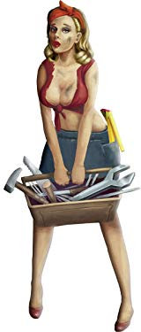 Blechwaren Fabrik Pinup13 Boîte à Outils en tôle XXL 14 x 40 cm