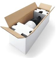 kaiserkraft | Flaschenversandkarton | mit Einlage | Innenmaße 370 x 125 x 102 mm | für 1 Flasche