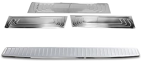 OMAC Protection de seuil de chargement - En acier inoxydable chromé - Compatible avec Mercedes Vito 447 2014-2024