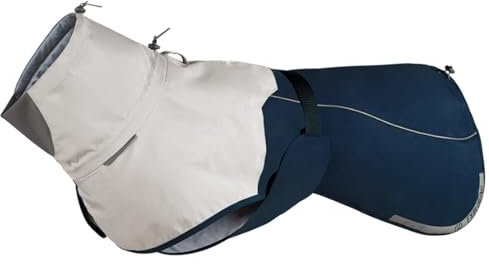 PJDDP Reflektierender Und Verstellbarer Hundewintermantel, Hundewintermantel Mit Schnallen Outdoor Wasserdichter Hundemantel, Hundemantel Mit Beinschlaufe,Blau,XS