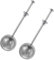 2 Pcs Flour Sifter, 304 Stainless Steel Small Strainer Fine Flour Duster, Small Sieve for Baking, Flour Shaker, Ball Shape Tea Filter for Filtering Tea Leaves, Flowers, Grass, Tea