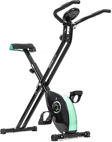 Cecotec Klapp-Heimtrainer mit 2,5 kg Schwungrad X-Bike. Silence Fit System, ergonomisch, verstellbarer Lenker und Sattel, Pulsmesser, LCD-Bildschirm, Räder, maximales Gewicht 100 kg