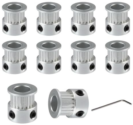 BZ 3D GT2 Riemenscheibe GT2 Pulley 20 Zähne 8mm Bohrung Zahnriemenscheibe 20 Teeth 8mm bore für 3D-Drucker,CNC 6mm Breite Zahnriemen.(10 Stück)