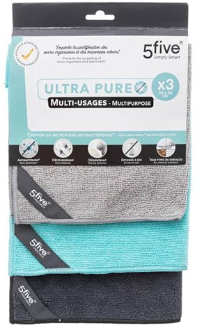 3 paños de microfibra antibacterias 30x 40 cm