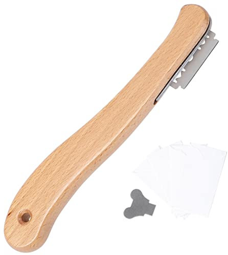 Luxshiny Cortador de Pan de Acero Inoxidable con Cuchillas Rebanador de Pan para Pasteles Herramienta de Cocina para Desayunos y Meriendas