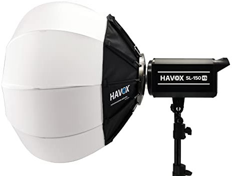 HAVOX SL-150XS Linterna - Luz continua 150W Photo Video 5600K - CRI97+ / TLCI97+ / Montura Bowens - Iluminación profesional con pantalla digital