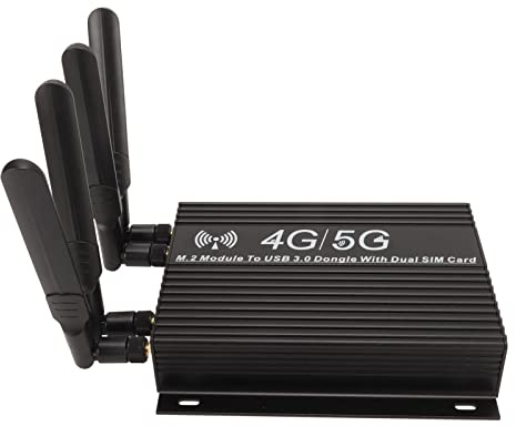 M.2 4G 5G-Modul auf USB3.0-Adapter für RM500Q RM500U, GM800, SIM8200, Lüfter, Zwei SIM-Kartensteckplätze, 4 Antennen mit Hoher Verstärkung, Zusätzliche Stromversorgung