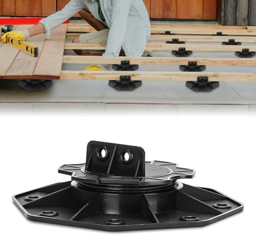Ansobea Lote de 10 soportes de terraza ajustables en altura I 18-30 mm Soporte de Terraza I Soporte ajustable terraza madera I Soporte terraza ajustable para vigas para losas de Terraza, Suelo, Piedra