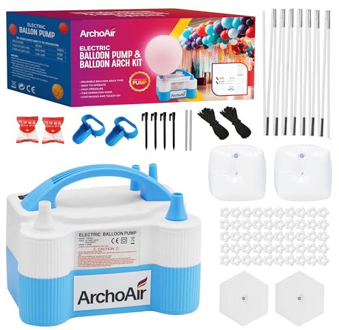 Archoair - Kit inflador de globo eléctrico para boda, kit de arco de globo de cumpleaños, decoración de fiestas, bautizo arco