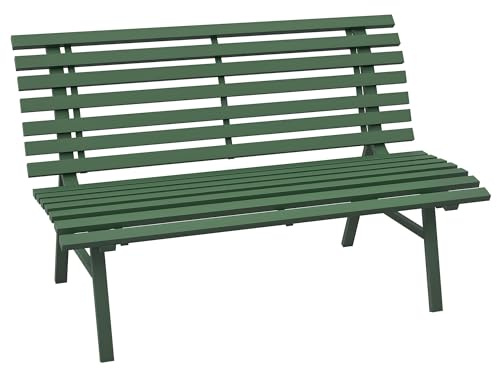 Outsunny Banc de Jardin 2 Places Dossier à Lattes 123L x 67l x 79H cm Vert