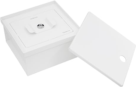 ARREGUI Terra 22801W-S1 Caja Fuerte Camuflada para Instalación Oculta en el Suelo | Caja Fuerte Pequeña Empotrable | Caja de Seguridad Secreta | Escondite Secreto para Dinero| 10x20x20cm| 2,3L| blanca
