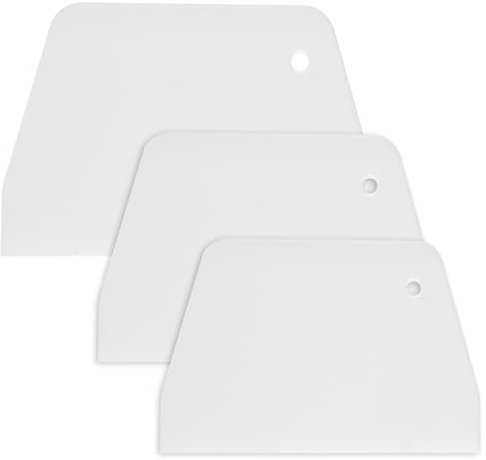 JJUNW 3 Stück Teigschaber Aus Kunststoff PP - Teigkarte Für Brot Backen Zubehör - Zum Schneiden Von Brotteig, Kuchen, Pizza - Backwerkzeug in 3 Größen