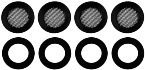 DOITOOL 4 Sets Shower Filter Sink Hose Filters Faucet Shower Washers Faucet 1/2 Washer Screen Filter Flat Washers Filter Screen Tap Washer Garden Hose Washers Shower Screen 1/2 Gasket