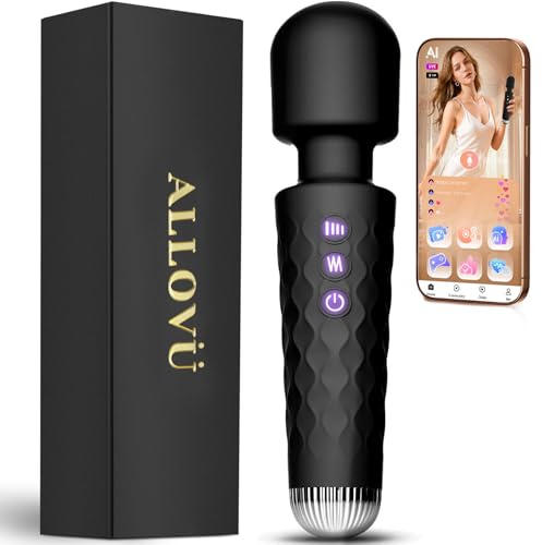 Allovü Vibrator Wand for Women,10 Vibration Silient APP Control Sex Toys
