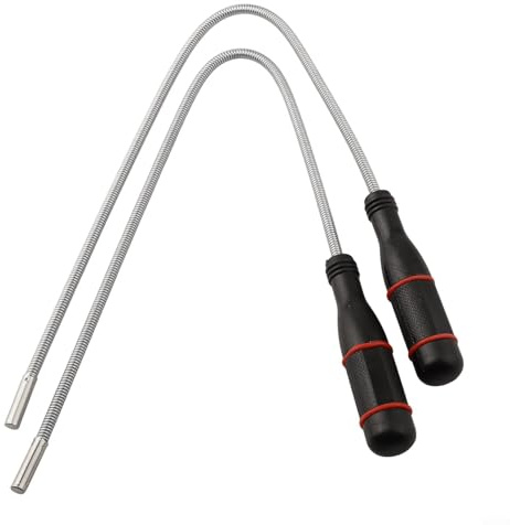 Lot de 2 outils de ramassage magnétiques pliables pour réparation automobile, écrous, boulons, etc