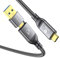 GiGimundo USB4.0 Cable 1.5M, 40Gbps Data Transfer, 100W/5A Fast Charging, 8K 60Hz Video, USB-C to USB-A Adapter, Thunderbolt 3/4 Compatible for Laptop Macbook, iPad Pro, Hub, Dock - Black