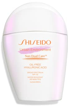Shiseido Urban Environment Oil-Free Sunscreen SPF 42 - 50 mL - Protects, Hydrates, Mattifies & Works as Face Primer - Water Resistant for 40 Minutes - Non-Comedogenic