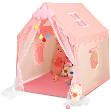 Ergocar Spielzelt für Kinder, Fee Prinzessin Castle, Spielzeug Mädchen & Junge, Atmungsaktiv Spielhaus Zelt für den Innen- und Außenbereich, Weihnachten Geburtstagsgeschenke für Kinder