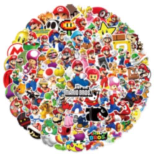 100 adesivi a forma di cartone animato, per bambini, per scrapbooking, album di ritagli, impermeabili, per feste, borse, bottiglie d'acqua, laptop, bagagli, album di ritagli, chitarra