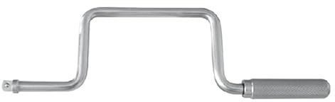 Berbiquí de acero inoxidable 1/2p 390mm, ideal para perforar madera y realizar trabajos de carpintería.