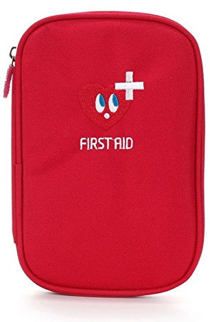 Lifesport Erste Hilfe Set, Verbandkasten Erste-Hilfe-Koffer First Aid Kit Notfalltasche Medizinisch Tasche Oxford Tuch Medicine Pouch für Haus Auto Camping Jagd Reisen Natur und Sport (Rot)