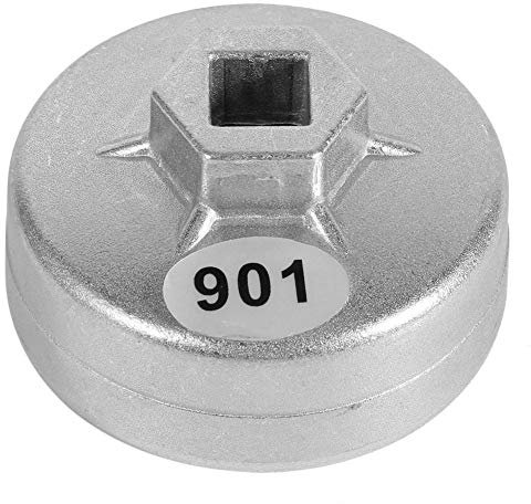 VOBOR Llave para Filtro de Aceite con Tapa, 65mm 14 de Flauta de Aluminio de Aceite Tapa del Filtro de Cartucho Llave del Coche removedor de la Herramienta del zócalo para Nissan,Bluebird,To yota A8