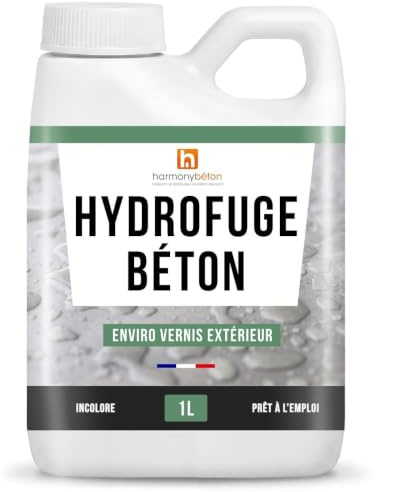 Harmony Béton - Enviro® Vernis Hydrofuge pour Béton Extérieur 1 L – Résine Acrylique en Phase Aqueuse, Protection Satinée 2 Couches, Couvre env. 10–12 m² par Couche – beton harmony