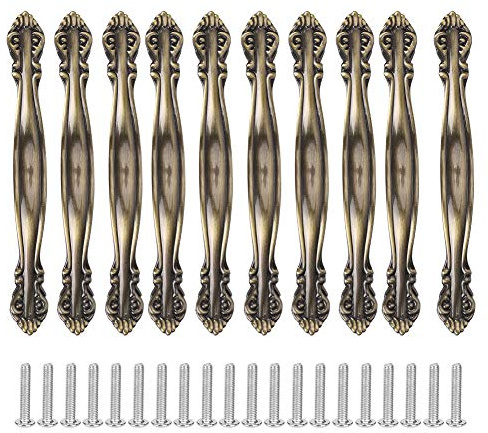Poignées de tirage de porte 10 ensembles de style vintage poignée de ton bronze tirez le matériel d'armoire en cuivre antique poignées de porte de grange pour commode tiroir armoire bureau à domicile