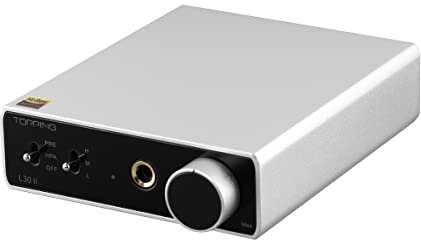 TOPPING L30II Amplificatore RCA Hi-Res Preamplificatore HiFi Cuffie Amplificatore (Argento)