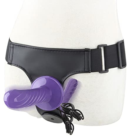 Strap On Dildo for Men Women Harness, Double Ended Dildos Silicone | 7.28/5.09 Inch, Vibrating Modes, Remote Control, Wearable Vibrator, for Lesbian Couples, Adult Toys Anal Toys