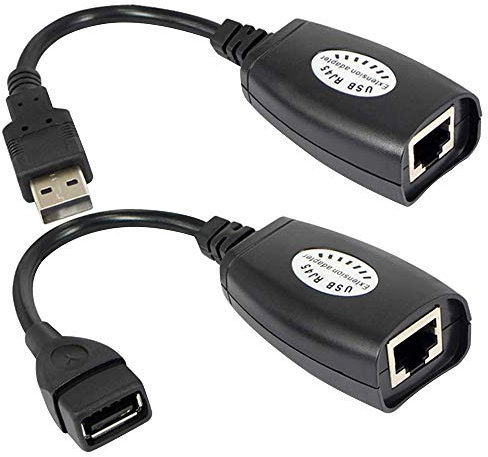 Seprendi Adaptador de extensión de cable USB a RJ45 RJ 45 LAN extensor USB a amplificador de señal de puerto de red