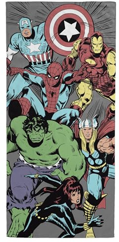 Jay Franco Marvel Comics Avengers Towel For Bath, Beach & Pool, 71cm x 147cm