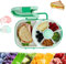 Snack Spinner Lunch Box, Reusable Portable Rotating Snack Box, 5 Small +1 Large Sandwich Compartment, Snack Container Box Bundle with Hand Strap, Damp Proof Snack Box Container