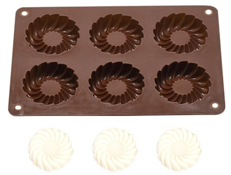 Fukamou Stampi Per Biscotti Rotondi Al Cioccolato,Stampo Per Biscotti Rotondi - Stampo Da Forno Rotondo Per Cioccolato A 6 Cavità,Stampo Antiaderente, Stampo Per Sapone In Silicone Per Cioccolato,
