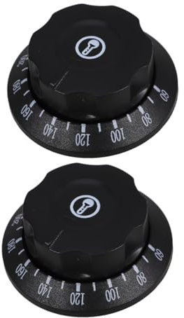 Toyvian Lot De 2 Boutons De Commande Universels 60-200 Thermostatique En Plastique Résistant Pour Four Électrique, Chauffe-eau Et Friteuse, Remplacement De Bouton De Gril Pour Usages Domestiques