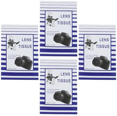 YARNOW Salviettine Pulizia Lenti in Carta Bianca 15x10cm per Occhiali e Fotocamere Design Portatile Confezione 200 Pezzi per Ufficio e Scuola Pulizia Schermi e Lenti