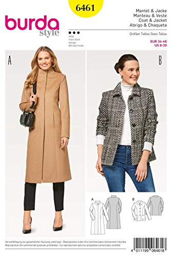 Burda Style Sewing Pattern B6461 Misses' Coats