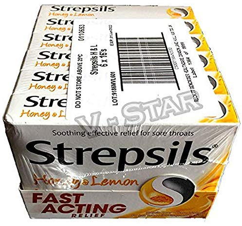 Full Box of STREPSILS (16 x 6 Boxes) (Honey & Lemon)