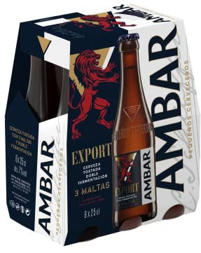 Ambar Export - Pack 6 botellas x 33cl - 7.0% Volumen de Alcohol.