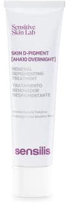 Sensilis Skin D-Pigment - Crema de Noche Despigmentante Antimanchas, Calmante, Exfoliante y Regeneradora, Apta para Pieles Sensibles - 30 ml