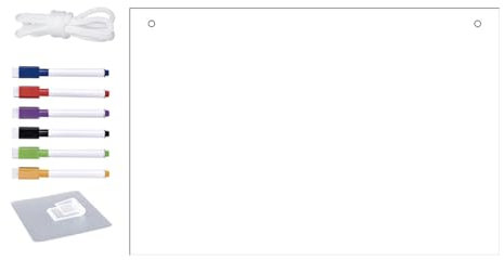 Maciun Tableau blanc transparent en acrylique - Fixation murale - Tableau de planification avec 6 marqueurs de couleurs - Tableau mémo transparent pour la maison, l'école