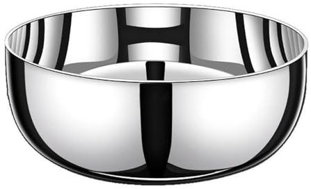 SiaBiced Stainless Steel Deep Mixing Bowl Salad Bowl Fruit Vegetable Basin Non Stick Egg Whisking Bowl Washing Basin for Soup Breading, Diameter 28cm