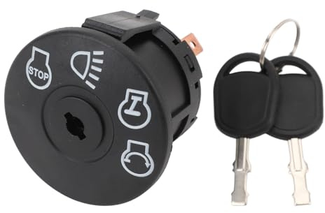 Interruptor de Arranque de Encendido, con 2 Teclas, Interruptor de Llave de Encendido, Reemplazo para el Tractor de Cortacésped de Cub con, Troy Bilt
