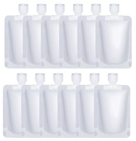 Pochettes de voyage pour articles de toilette, sac d'emballage de maquillage portable pour liquide de voyage, pochette debout, conteneurs de voyage transparents rechargeables pour shampooing