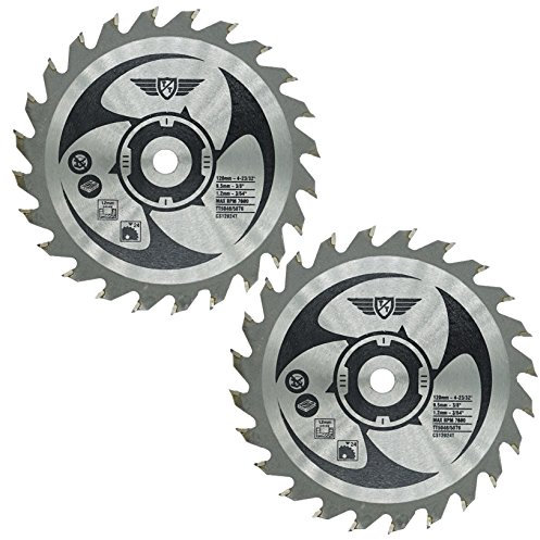 2 x TopsTools CS12024T_2 120mm 24T 9,5mm Bohrung TCT-Sägeblätter kompatibel mit Worx WorxSaw XL Worx WX427 WX429 WX437 WX439 WX531 400 W 700 W