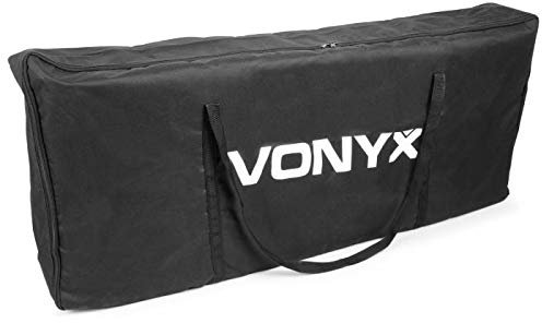 Vonyx • DJ-Deck-Stand • Bolsa de transporte DJ • DJ Equipment • Mochila • Accesorios • Luces • Mesas de mezcla • Controladores Dj • 103x46x16cm (ancho x alto x profundidad) • Carcasa blanda • negro